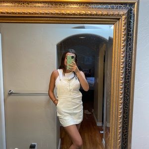 Cream overall dress!!